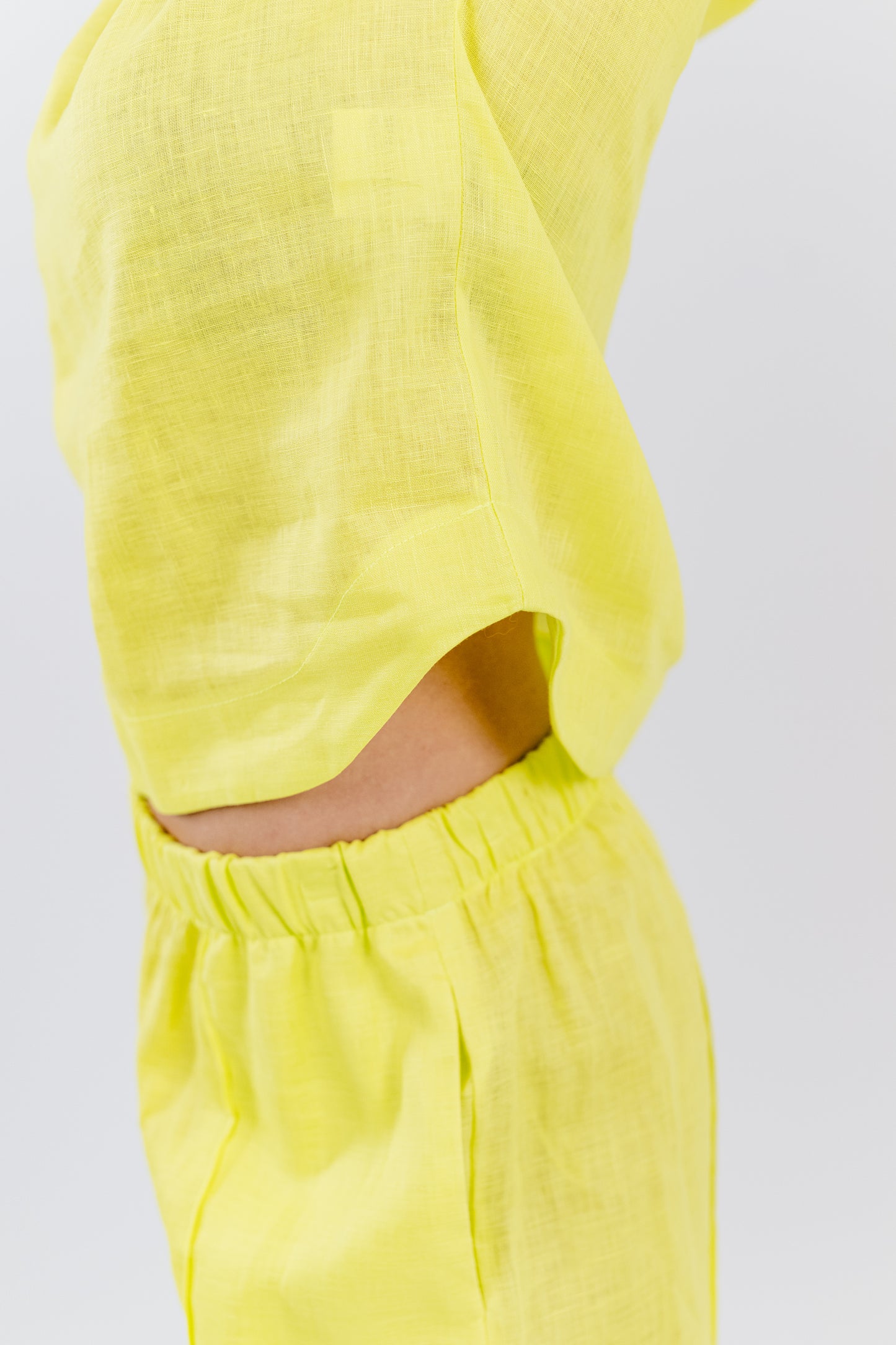 Neon Yellow Linen Pants