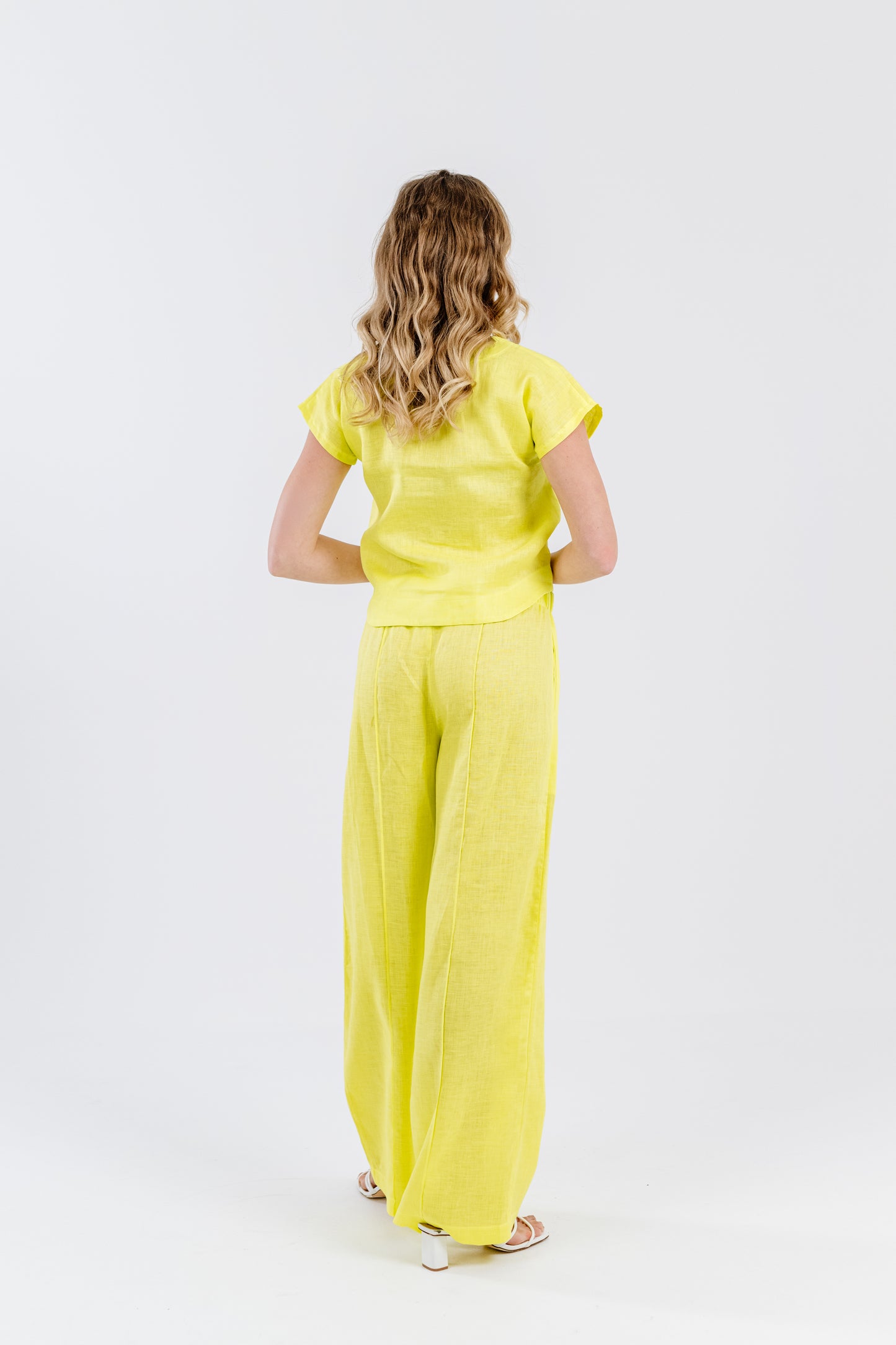Neon Yellow Linen Pants