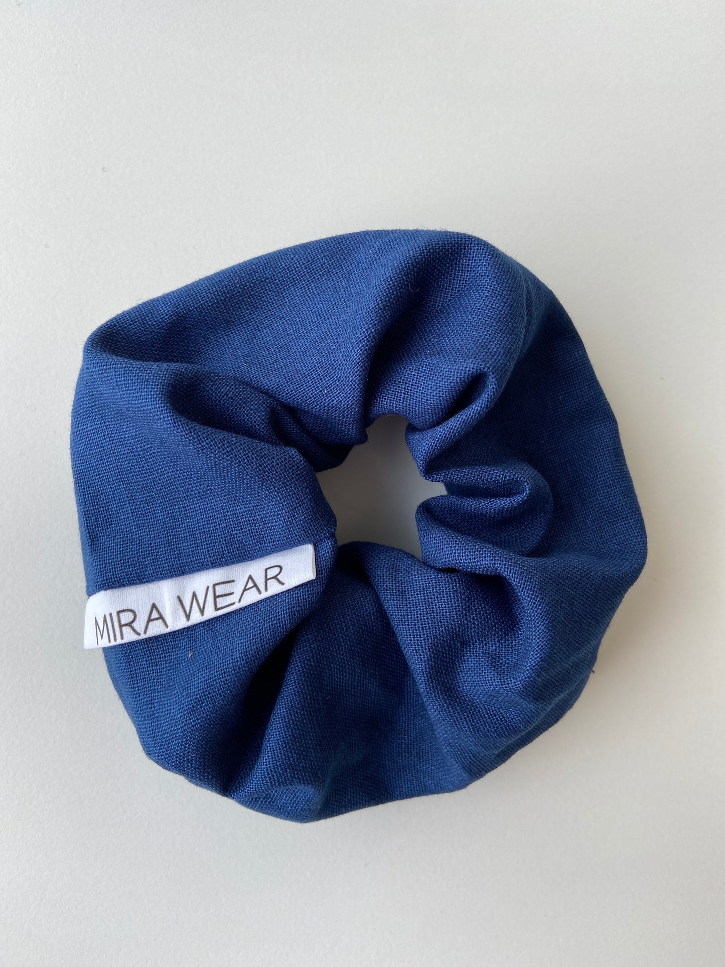 Navy Blue Branded Scrunchie
