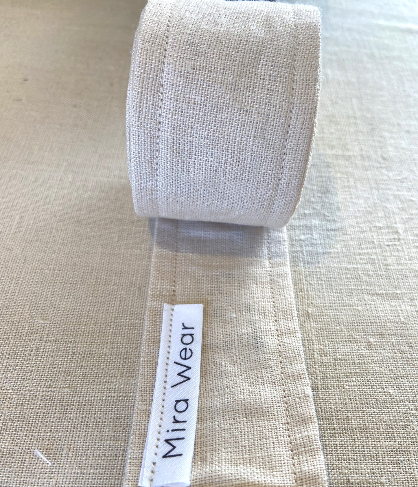 Nude Linen Belt