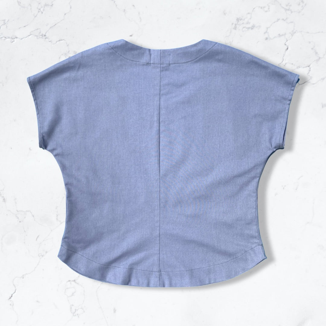 Lavender short sleeve linen shirt