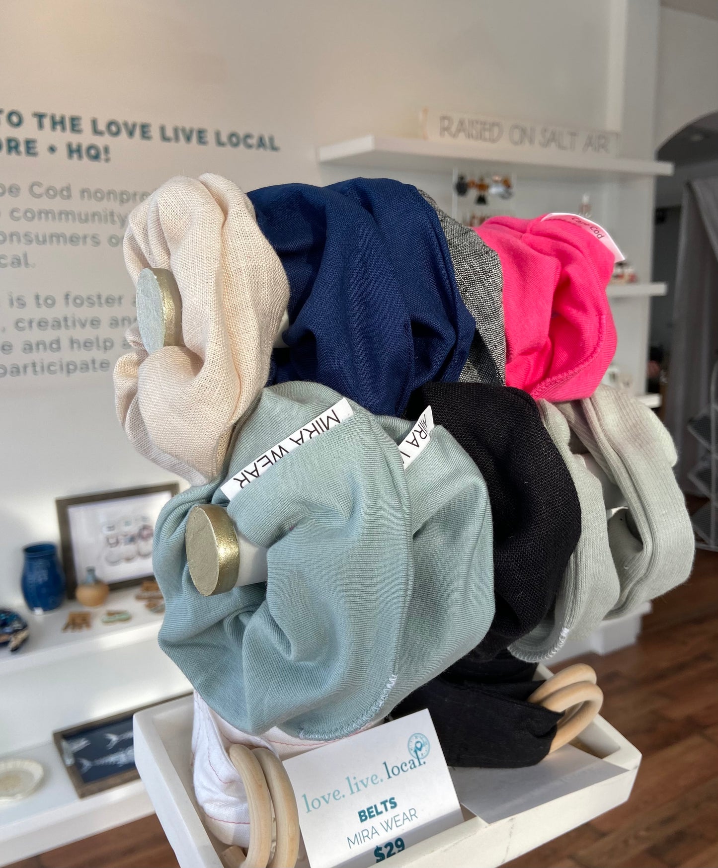 Pastel Mint Organic Cotton Branded Scrunchie